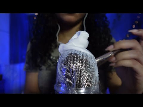ASMR ESPUMA E COLA NO MICROFONE