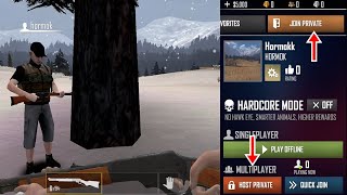 How to play with friends + build a tent in American Marksman, an online hunting mobile game screenshot 5