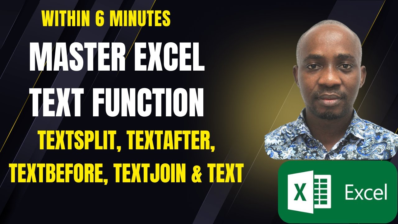 How to Use Text Function In An Excel Tool - YouTube
