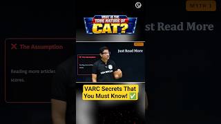 What CAT Exam Actually Is? Reading More Won't Improve Your VARC 2026 Score. #cat2026 #shorts #mba