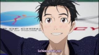 Yuri On Ice -  Actuacion de Yuri y su beso