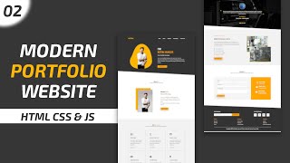 #2 How to Create a Portfolio Website using Html, Css and JavaScript | Crown Coder