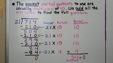 5th Grade Math 2.4, Partial Quotients to Divide by 2-digit Divisors