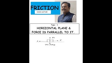 FRICTION problems on Type 1:horizontal plane and force parallel  to horizontal