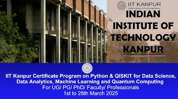 Are you ready for DS/ DA/ ML/ QC? Transform your career! https://www.iitk.ac.in/mwn/DSDAQ/index.html