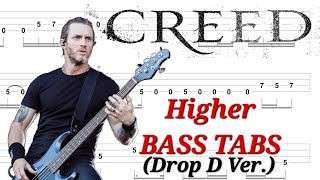Creed - Higher BASS TABS | Cover | Tutorial | Lesson
