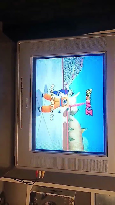 dragonball z budokai 1 ps2 demo on a crt tv