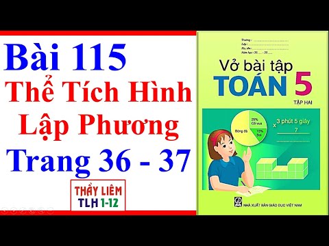 Video Vở Bài Tập Toán Lớp 5 Bài 115 | Thể Tích Hình Lập... - youtube
