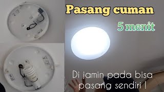 CARA CEPAT MEMASANG ORNAMEN LAMPU PLAFON PVC