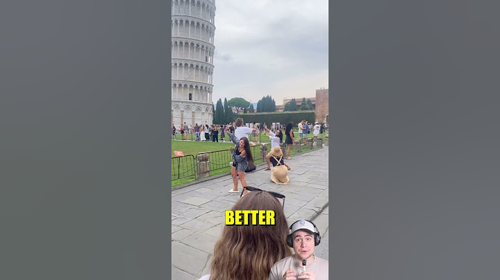 Giving high fives at leaning tower of Pisa