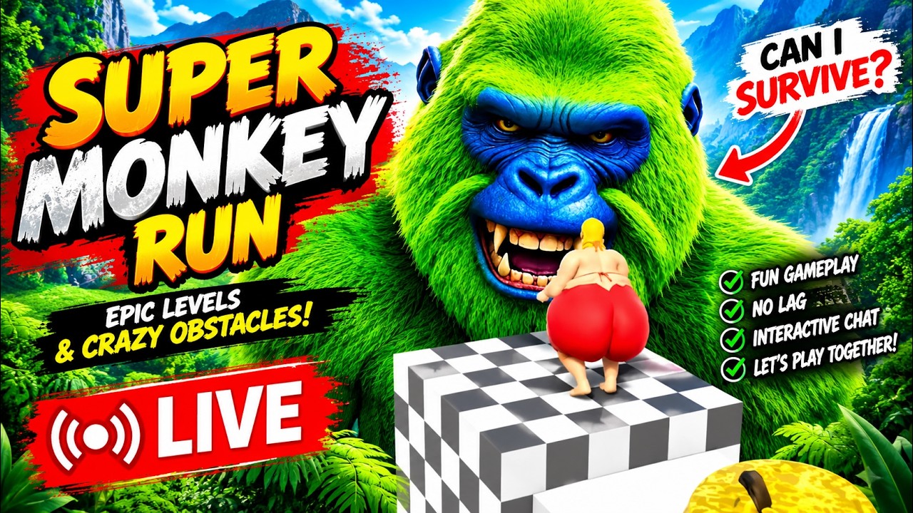 🚨 Super Monkey Run Challenge! Can I Beat Every Level? 🔴 LIVE - YouTube