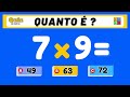 ✅ TABUADA de MULTIPLICAÇÃO  | Quanto é 7×9? #matematicabásica #quiz #contasmatematica