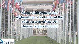 Major Achievements for Afghanistan & Sri Lanka at the 60th session of the UN Human Rights Council