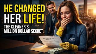 Poor Cleaning Woman Falls Asleep in Billionaire’s Office  Emotional Life-Changing Story