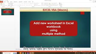 Add New Worksheet using VBA Code
