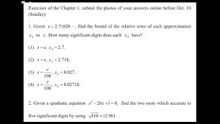 Error analysis and round-off error stability, Error analysis for function values Profile