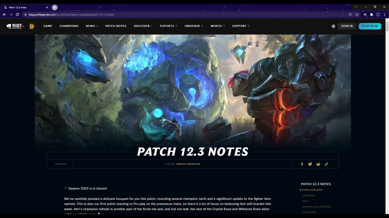 League of Legends Patch 12.3 Podcast