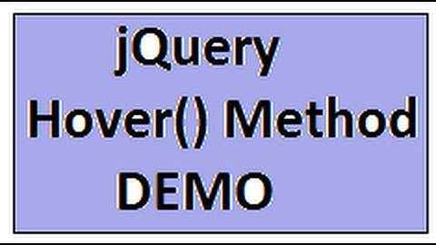 TAMIL HOVER METHOD IN JQUERY DEMO