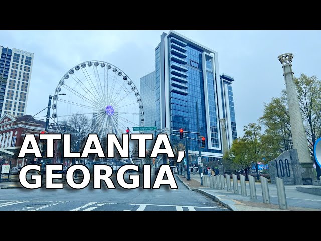 Travel vlog - ATLANTA, GEORGIA! DOWNTOWN ATLANTA WALKING TOUR AND TRAVEL GUIDE (WITH INFORMATIVE CAPTIONS) 4K