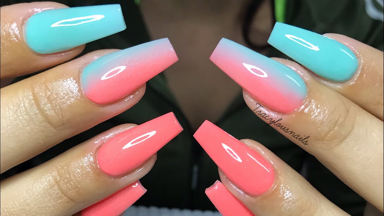 3. "Square Acrylic Nails for Prom: Ombre Design Tutorial" - wide 4