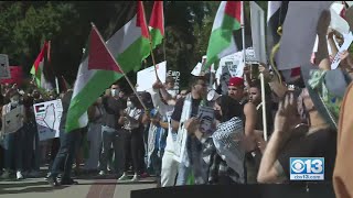 Pro-Palestinian Protesters March Through Downtown Sacramento