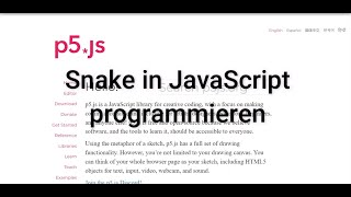 Snake in JavaScript programmieren
