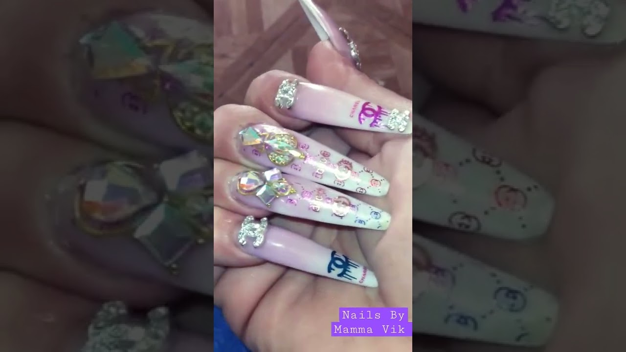 XXL Acrylic Set W/Chanel and Gucci design!