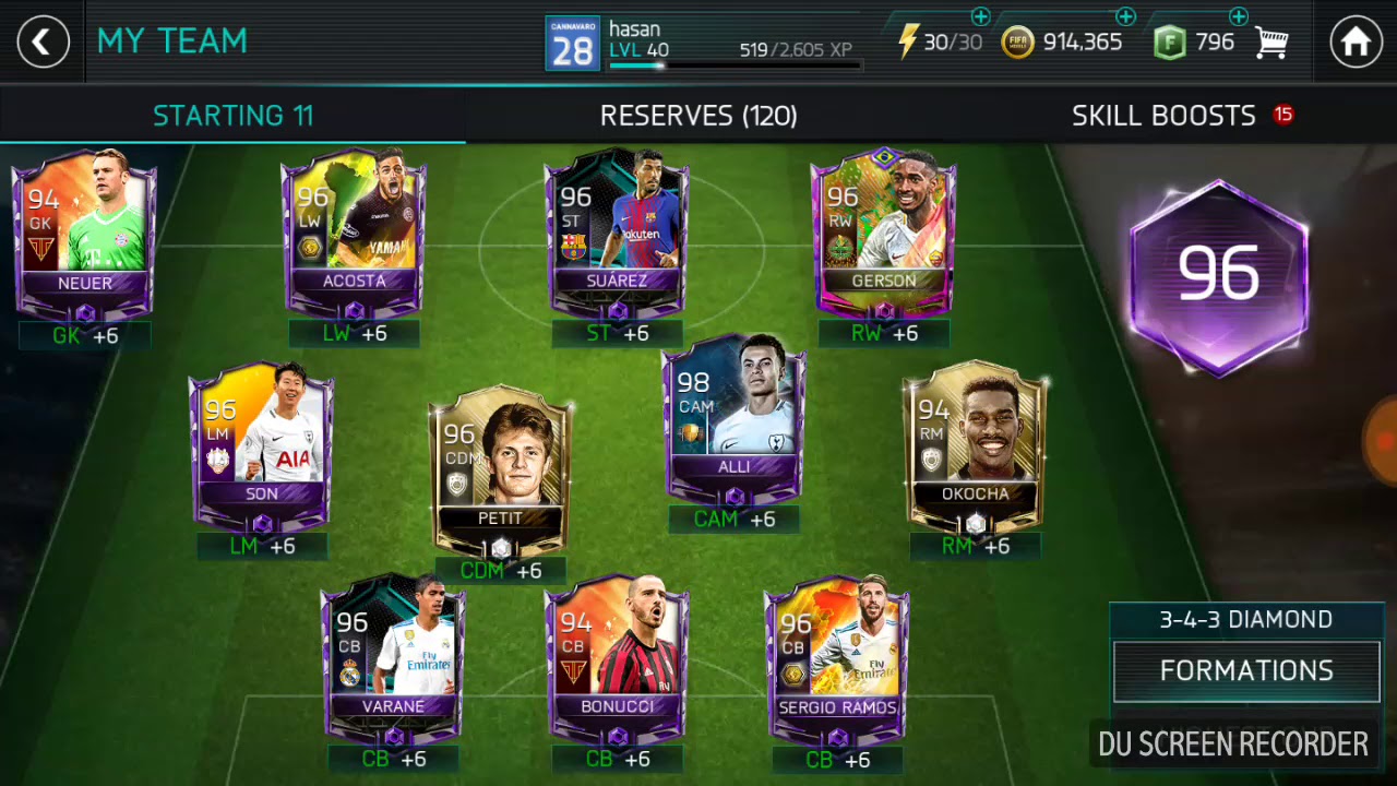 Gameplay of Campaign master L.Acosta-!Fifa Mobile S2