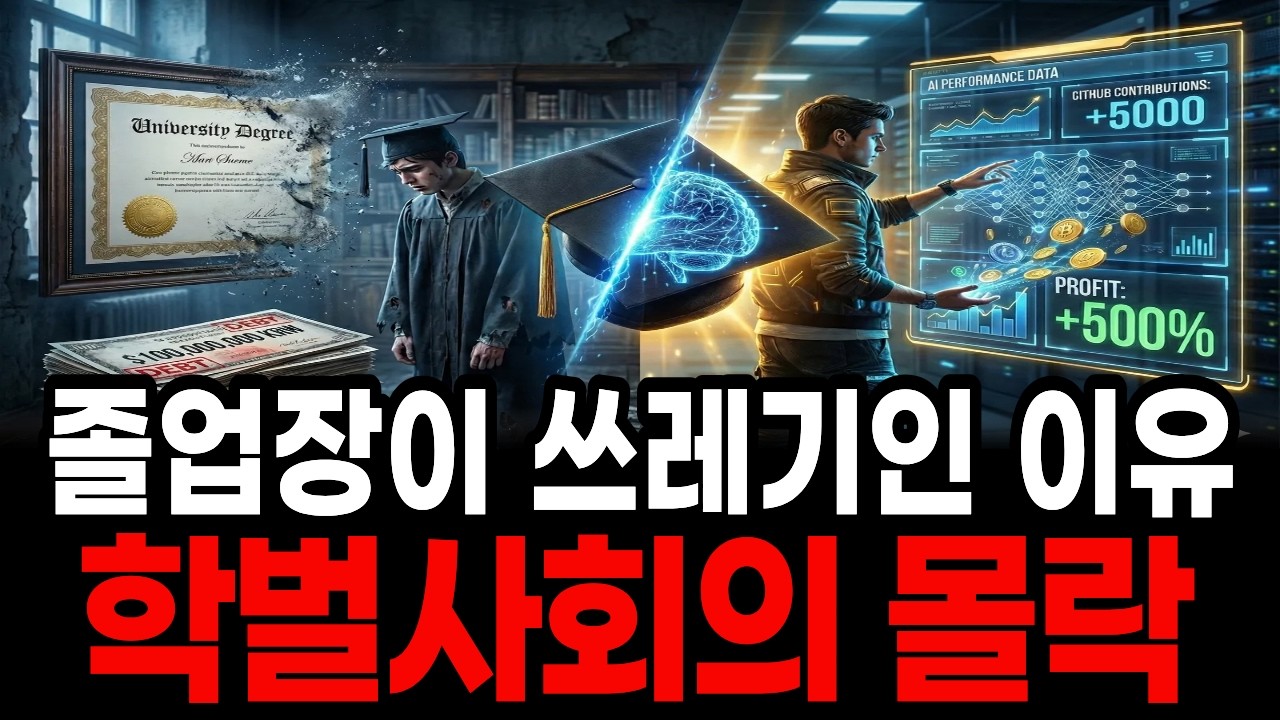 인공지능 시대 대학 졸업장 가치 하락과 학벌주의 몰락의 경제학적 이유