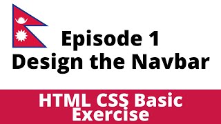 HTML CSS Website design tutorial | navbar  | Episode 01 (Nepali)