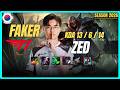T1 Faker ZED vs PANTHEON Mid - Patch 26.8 KR Ranked | lolrec
