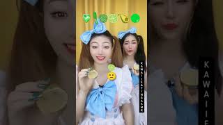 Sisters Emoji Eating Challenge | #asmr #food #shorts