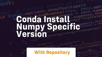 conda install numpy specific version