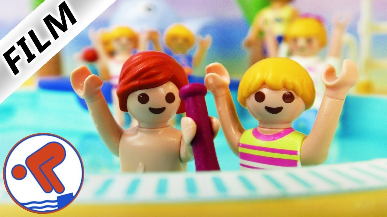 Playmobil Film Deutsch JULIAN + HANNAH MACHEN BRONZE SCHWIMMABZEICHEN! FREISCHWIMMER! Familie Vogel