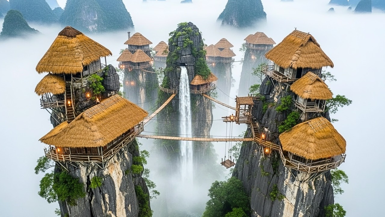 🛑 巨大な滝に隠された、最後の人類詩人の文明  