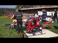 Nitro rc scale model helicopter transport a electricity pylons