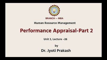 Human Resource Management | Performance Appraisal Part-2| AKTU Digital Education