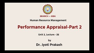 Human Resource Management | Performance Appraisal Part-2| AKTU Digital Education