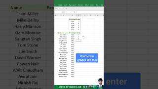 How to Enter Grades in Excel Use this 👍👀 #excel #exceltips #exceltricks #exceltiktok #work #staff