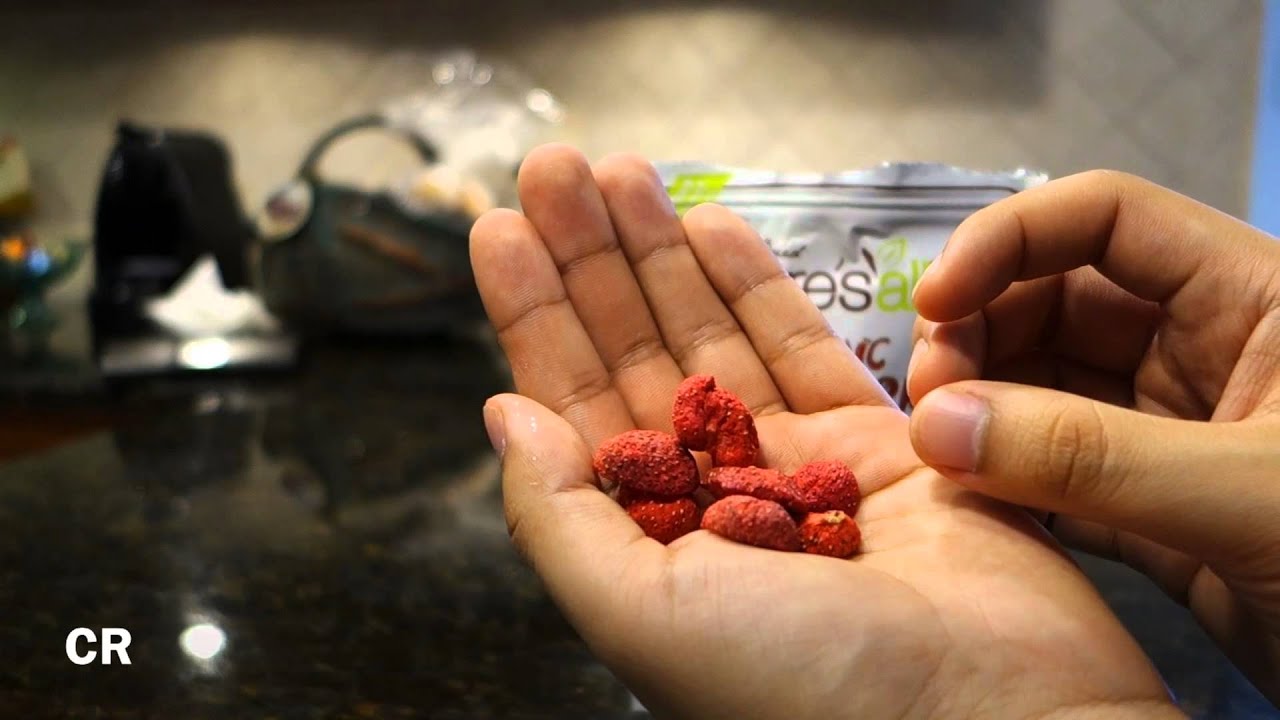 Nature's All Foods Freeze Dried Organic Strawberry Review YouTube