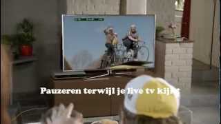De renners zijn daar! Pauzeren met digitale tv van Telenet