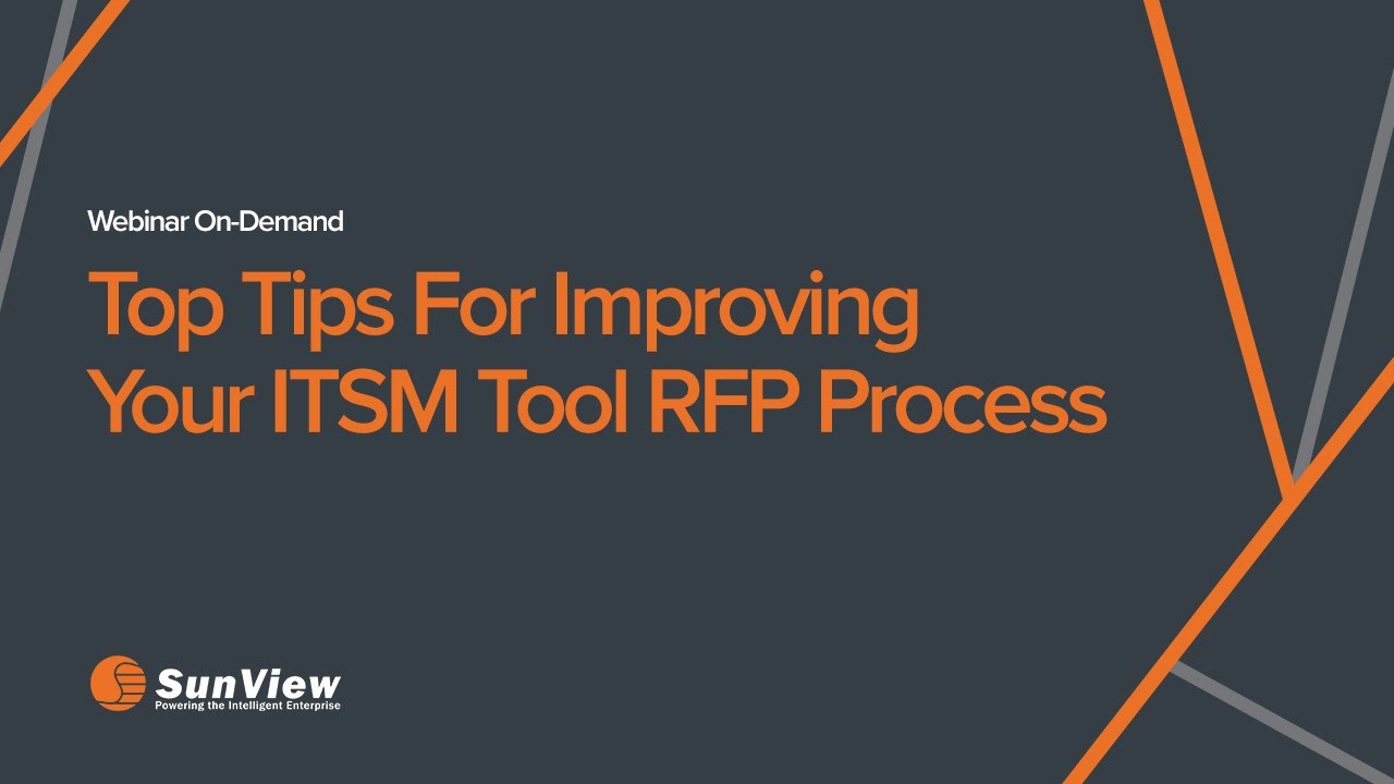 Top Tips For Improving Your Itsm Tool Rfp Process Youtube