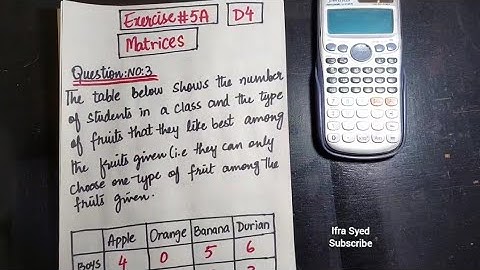 Mathematics Book 4 (D4) |  7th Edition | Exercise # 5A | Q # 3 | Ifra Syed | in Urdu\Hindi