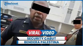 Viral Security Apartemen Marah dan Cabut Bendera Palestina Milik Pemotor