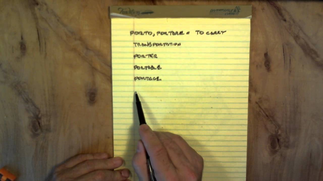 ENGLISH WORDS from LATIN - PORTARE = TO CARRY