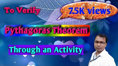 Verify Pythagoras Theorem through an activity || Paper cutting and pasting method||.