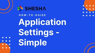 Application Settings - Simple Wealth