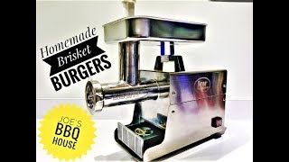 Homemade Brisket Burgers | LEM #12 Grinder | LEM Patty Maker | Weber Kettle