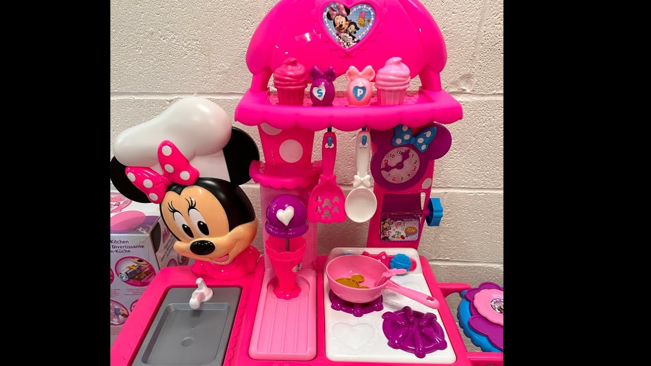14 minutes unboxing cute pink Disney Minnie Mouse kitchen YouTube