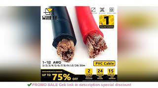 100m PVC Electric Cable Soft Copper Wire For Power led Car battery jumper wiring 1AWG 2AWG 4AWG 6AWG screenshot 5